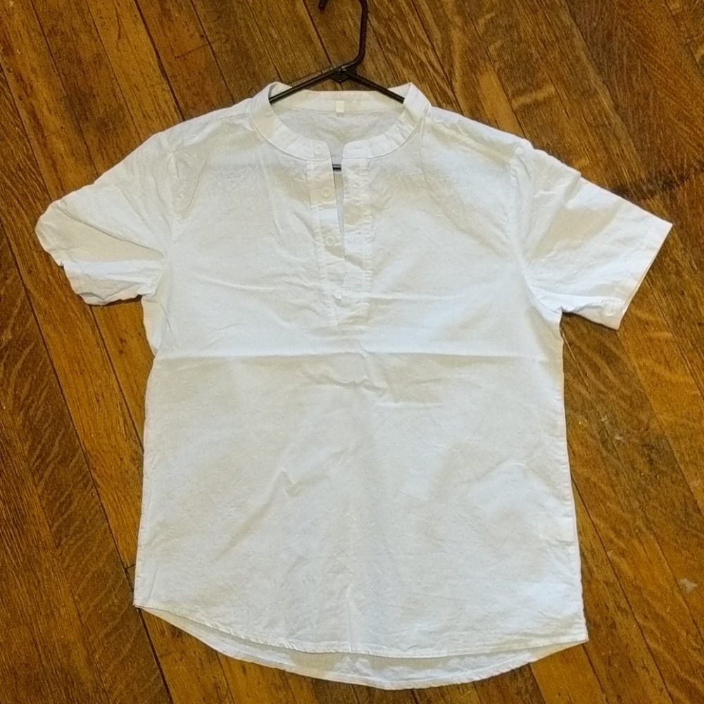 Linen 4 button henley